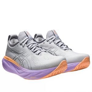 NEW ASICS women's nimbus 25 athletic shoe in piedmont grey